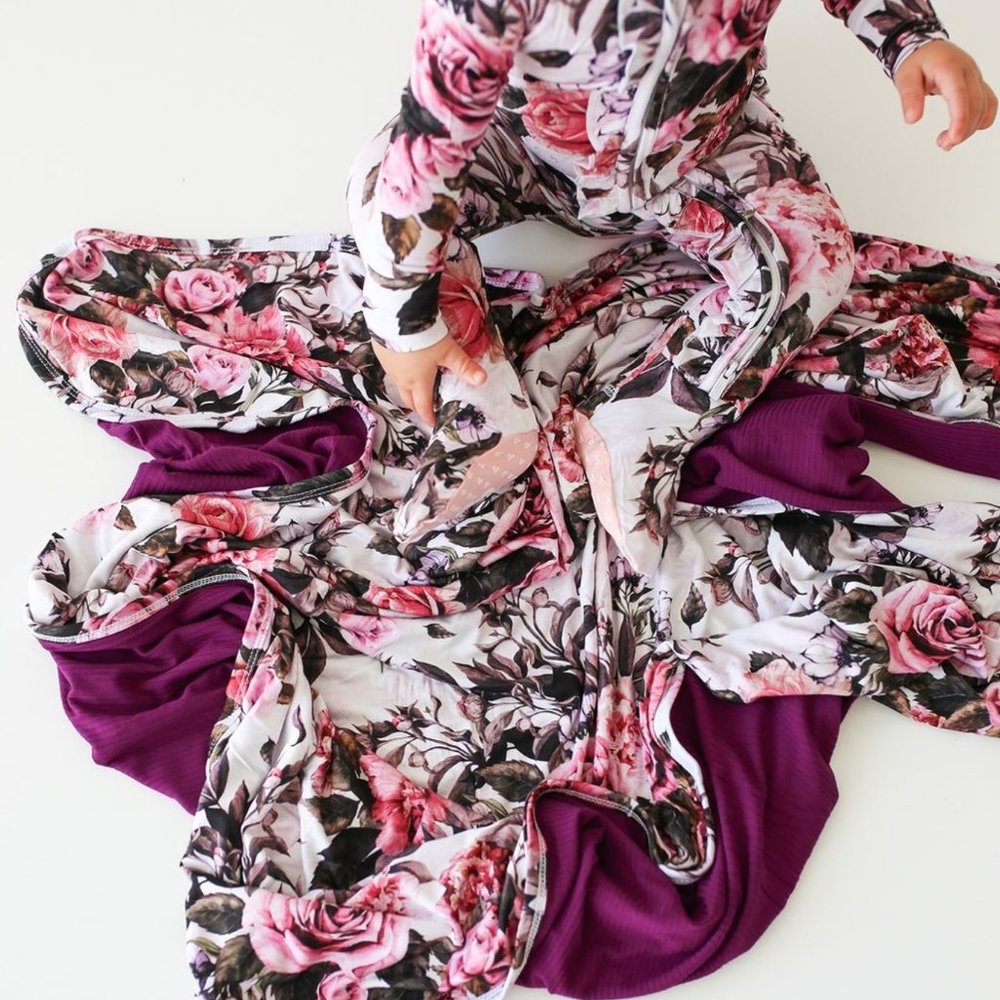 NWT Posh Peanut Long Sleeve Ruffled Henley Romper - Rima - 18-24m